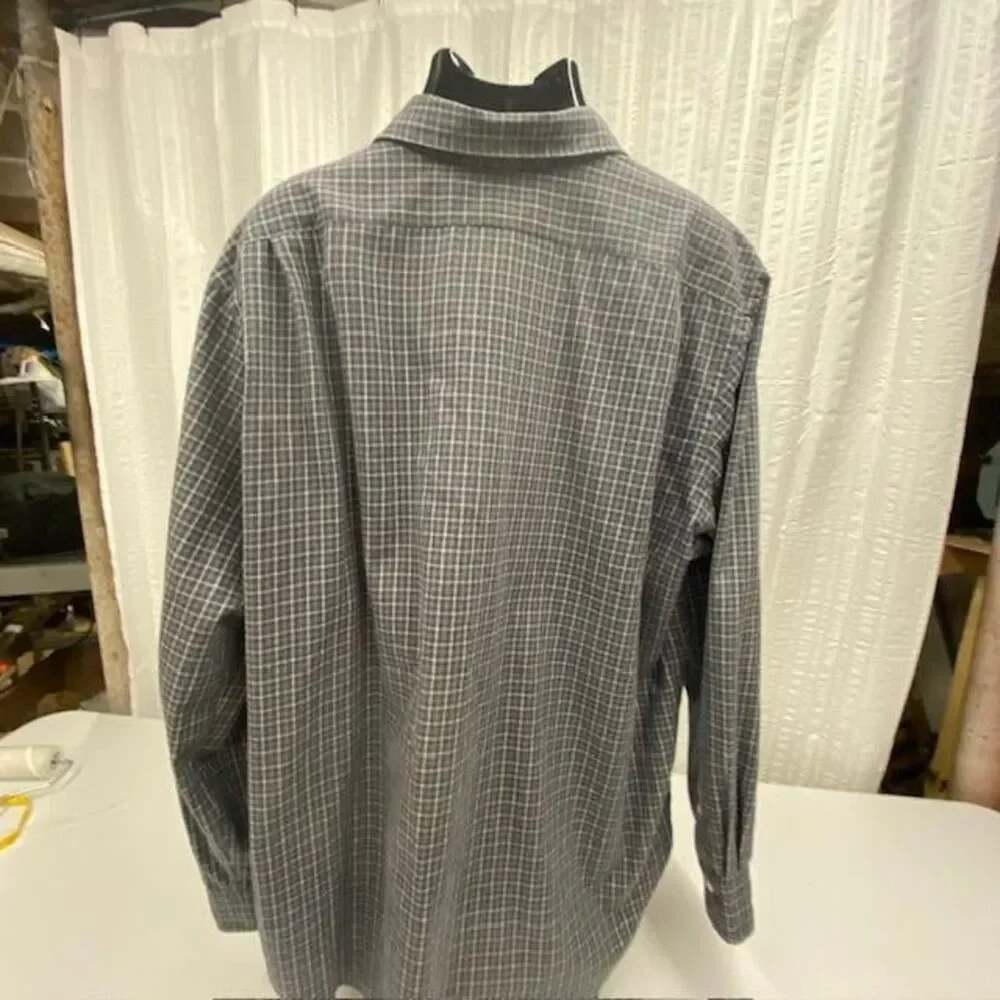 Polo Ralph Lauren XXL Classic Fit Gray Plaid Button Front Shirt Men's